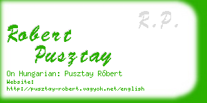 robert pusztay business card